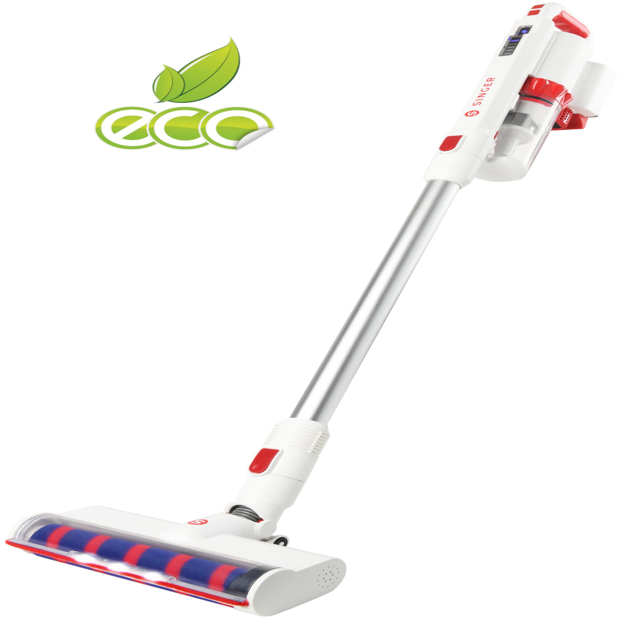 Voir la diapositive 1 : Singer Sonic Aspirateur Balai Sans Fil, 3 en 1, Multifonction, Silencieux, Cyclonique, à Main, Sans Sac