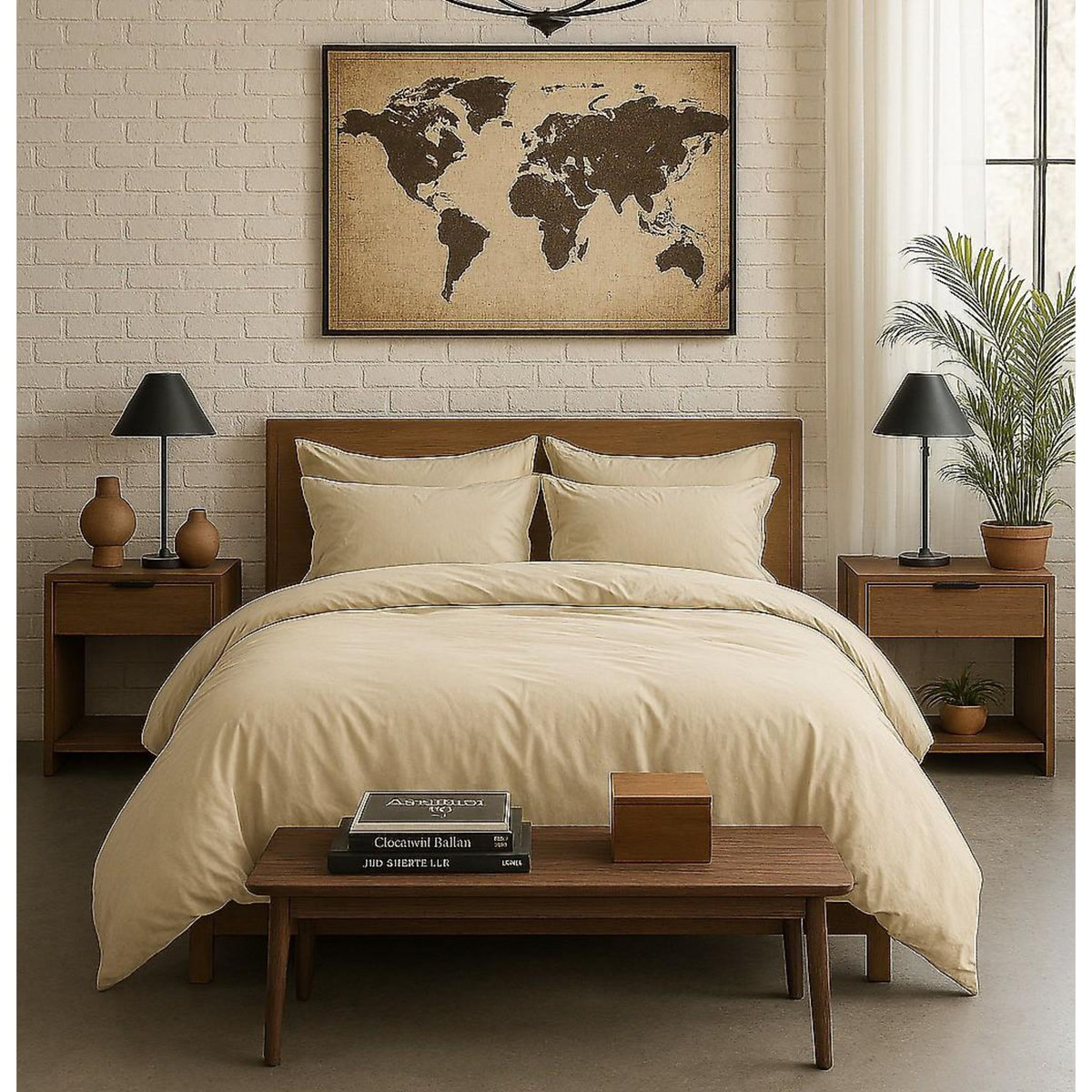 BATON ROUGE Housse de couette 100% percale de coton