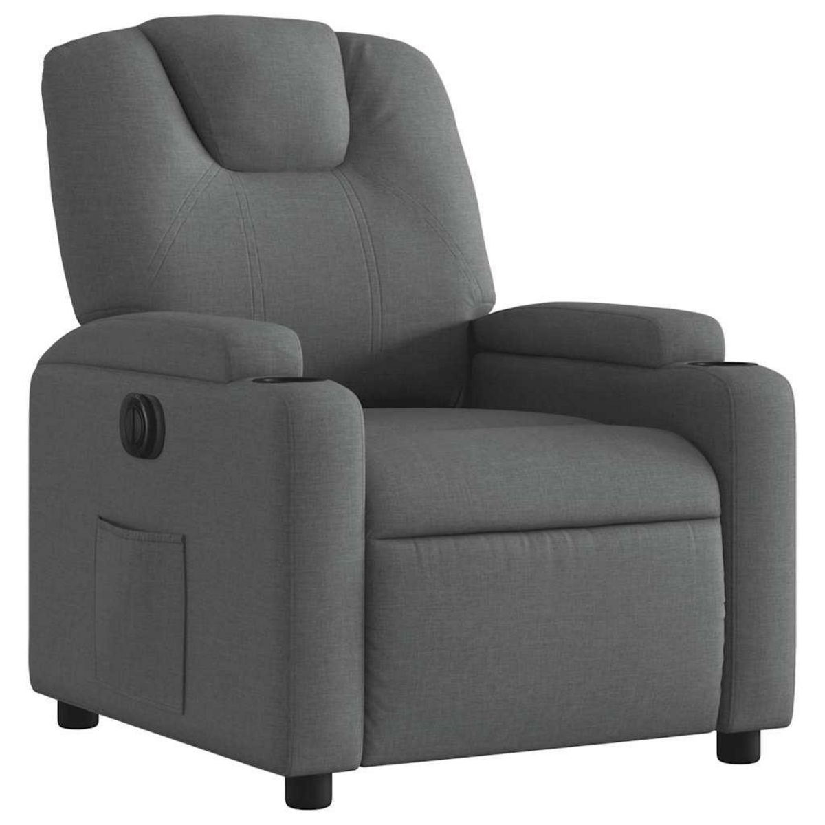 VIDAXL Fauteuil inclinable electrique Gris fonce Tissu