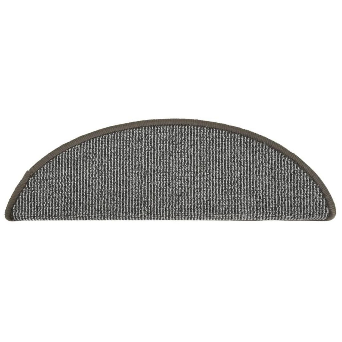 VIDAXL Tapis de marches d'escalier 15 pcs Gris 56x17x3 cm