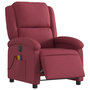 Voir la diapositive 3 : VIDAXL Fauteuil de massage inclinable electrique Rouge bordeaux Tissu