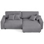 Voir la diapositive 5 : LISA DESIGN Pivoine - canapé d'angle 4 places réversible convertible avec 2 coffres en velours côtelé