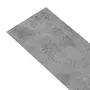 VIDAXL Planches de plancher PVC 5,26 m² 2 mm Marron ciment