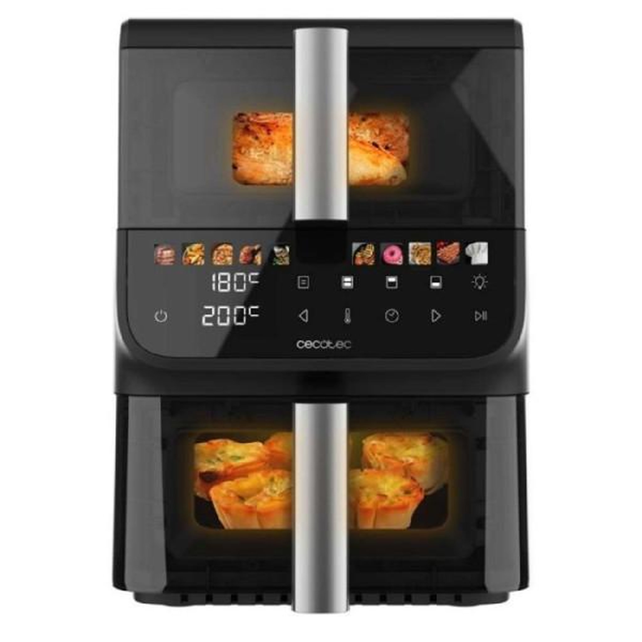 CECOTEC Friteuse electrique  a air sans huile cecotec cecofry duolevel 10000 duosize window 10l fenetre