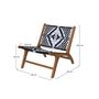 Voir la diapositive 4 : Rendez vous déco Fauteuil noir et blanc en bois de teck et laine tressée - Callie