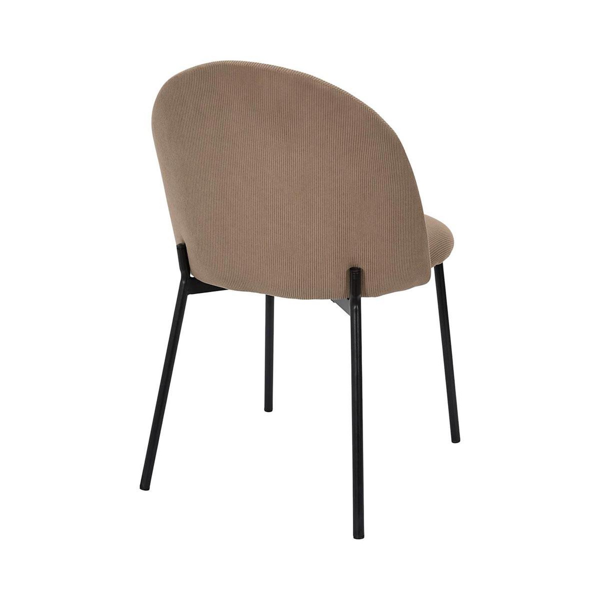 Voir la diapositive 4 : The Home Deco Factory Lot de 4 chaises côtelées arches  jules  78cm taupe