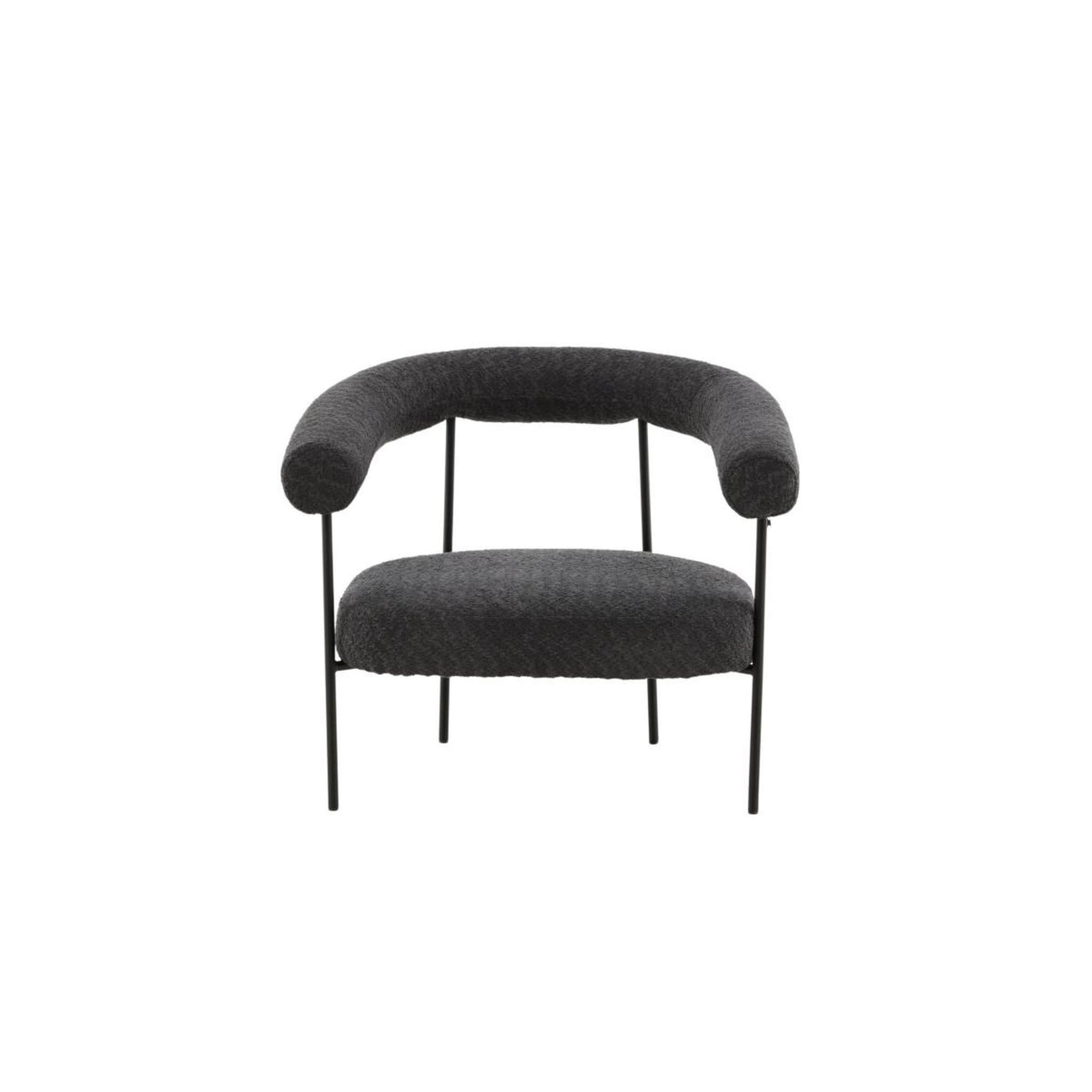 Voir la diapositive 2 : Paris Prix Fauteuil arrondi  hokasen x josefin  88cm gris foncé