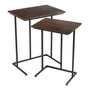 Voir la diapositive 1 : Paris Prix Lot de 2 Tables d'Appoint Gigognes  Randy  63cm Marron