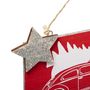 Voir la diapositive 2 : ATMOSPHERA Décoration Murale de Noël  Pancarte  31cm Rouge