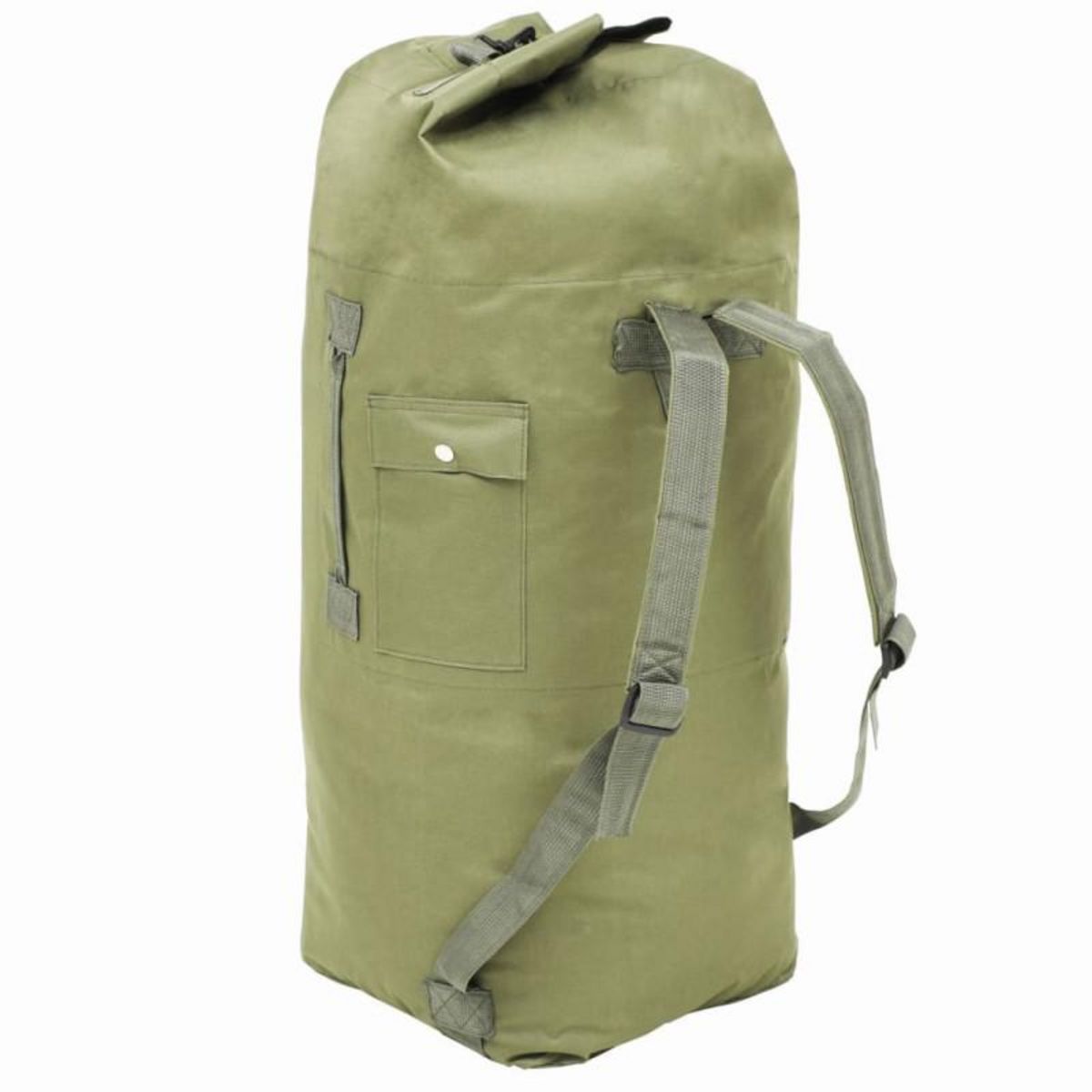 VIDAXL Sac de sport style militaire 85 L Vert olive