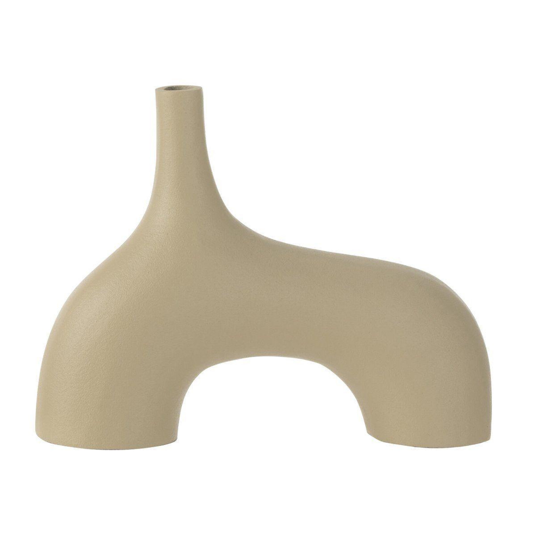 Voir la diapositive 1 : J-LINE Vase design en aluminium  zihao  25cm ivoire