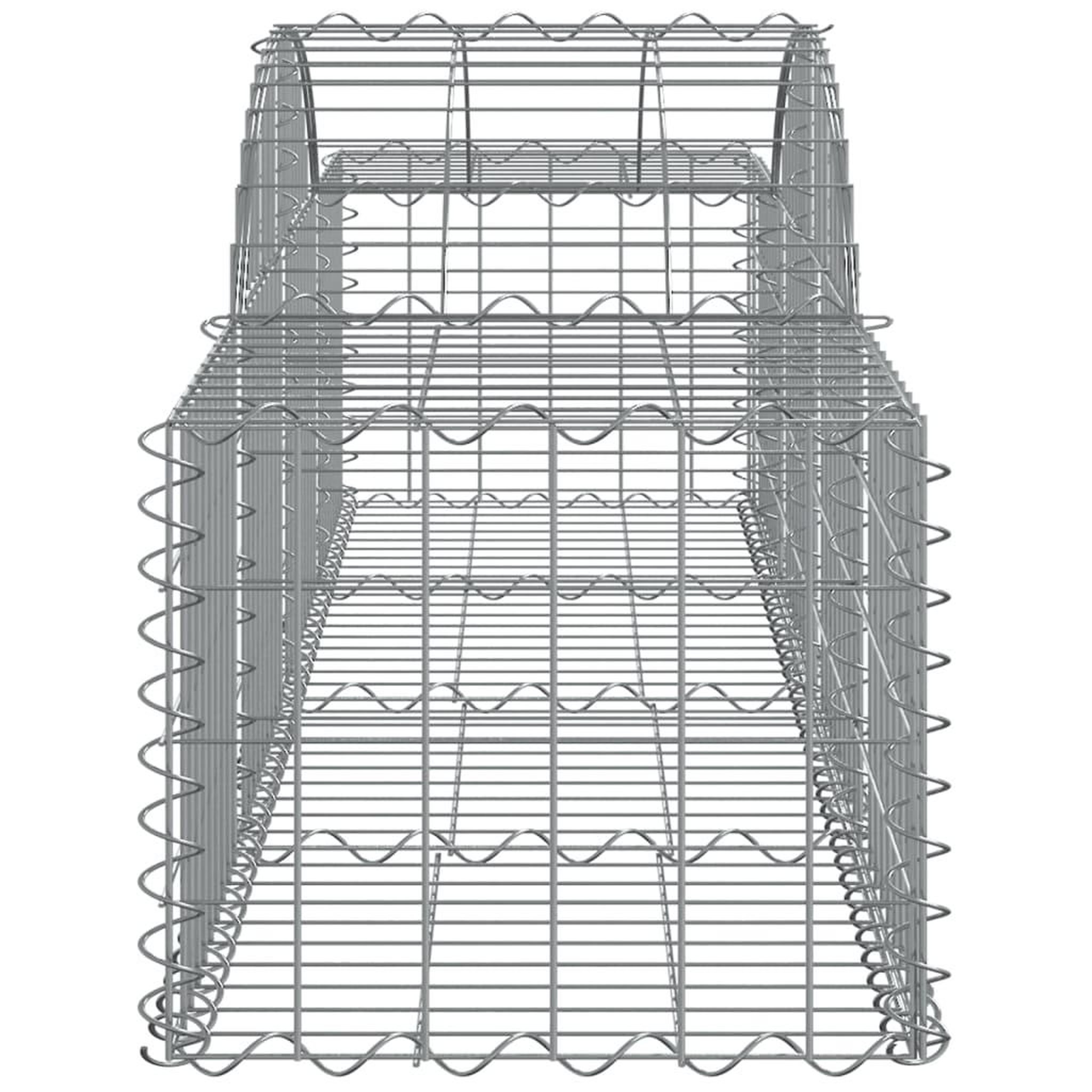 Voir la diapositive 5 : VIDAXL Paniers a gabions arques 10 pcs 200x50x40/60 cm fer galvanise