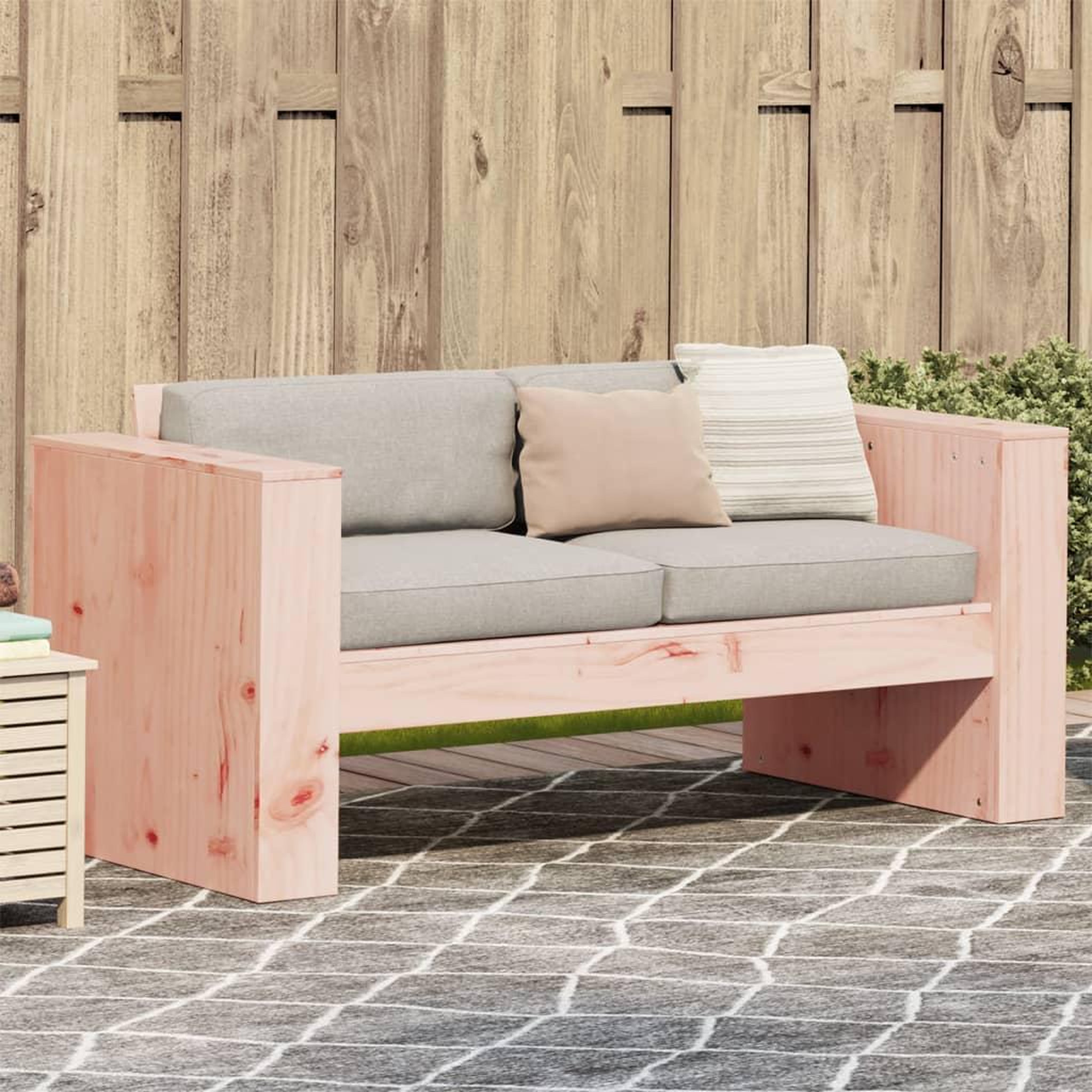 VIDAXL Canape de jardin 2 places 134x60x62 cm bois massif de douglas