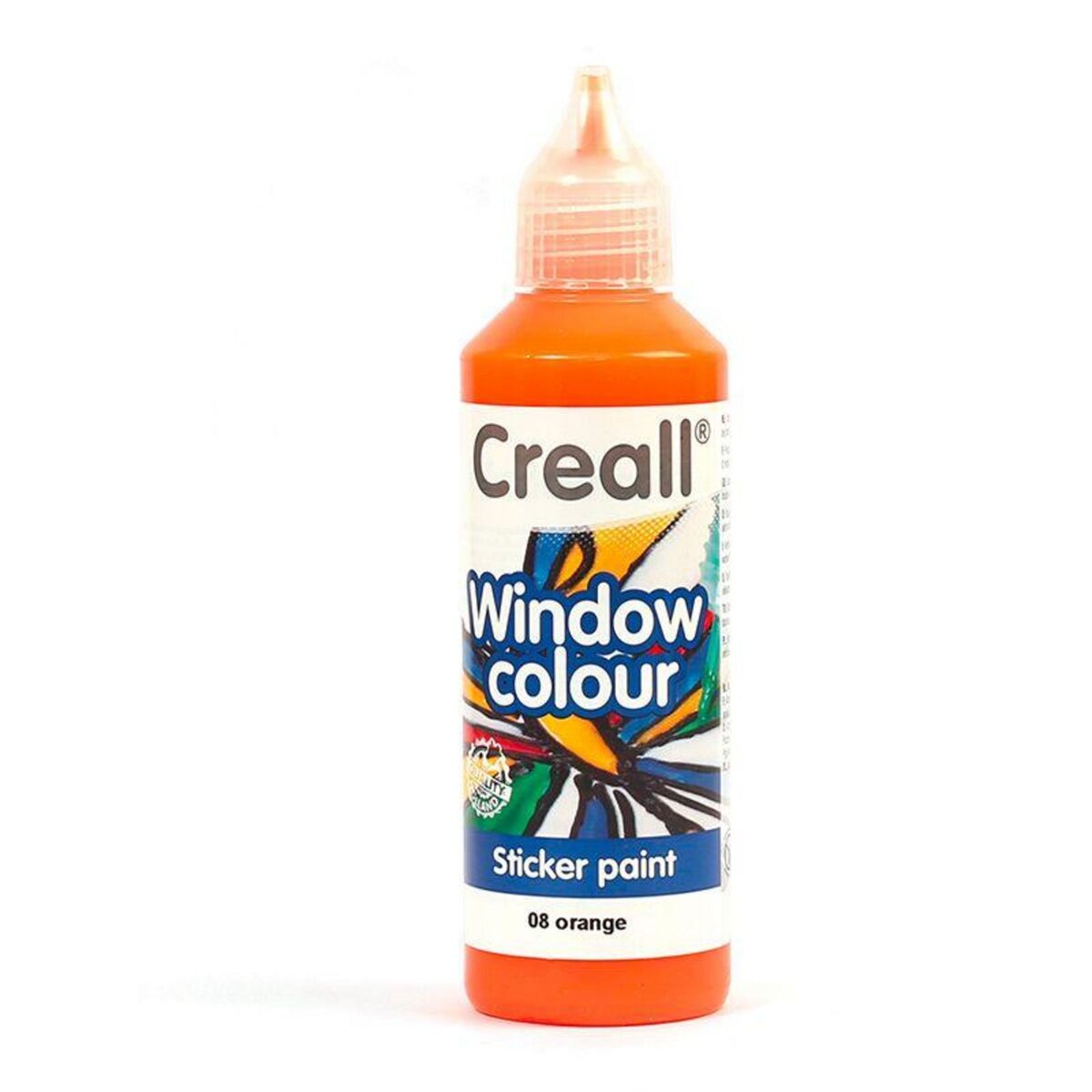 Creall Peinture repositionnable pour vitres Creall Glass 80 ml - orange