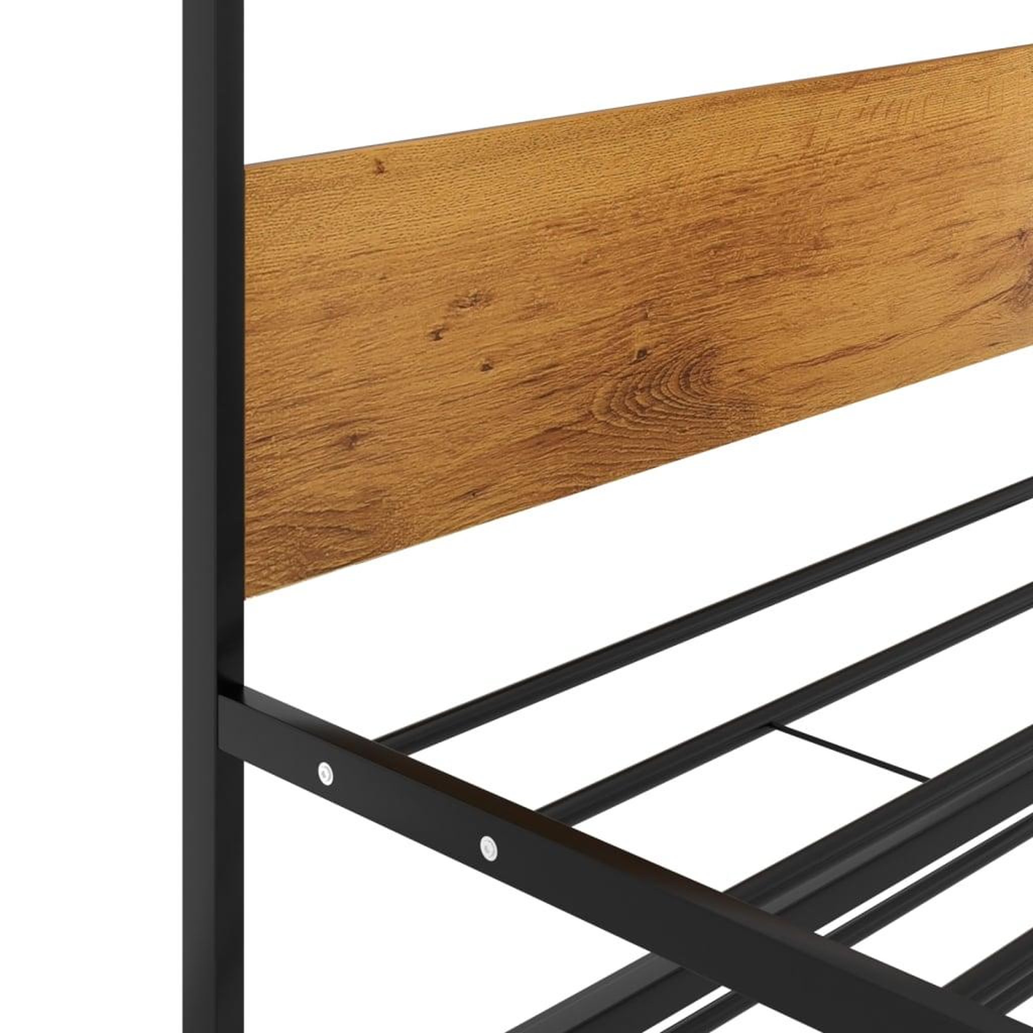 Voir la diapositive 6 : VIDAXL Cadre de lit extensible Noir Metal 90x200 cm