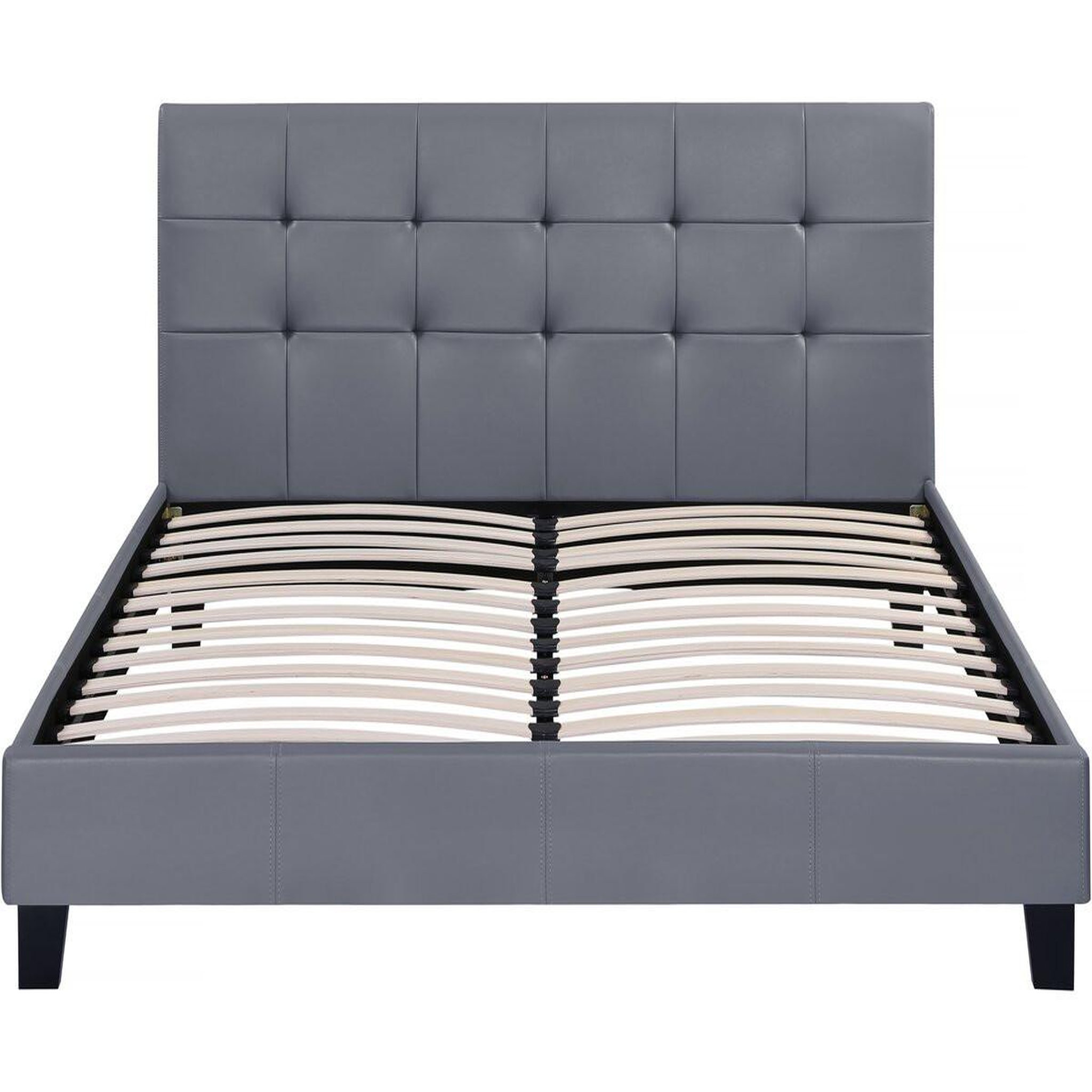 Voir la diapositive 4 : Habitat et Jardin Lit double en pvc  julia  - 140 x 190 cm - gris