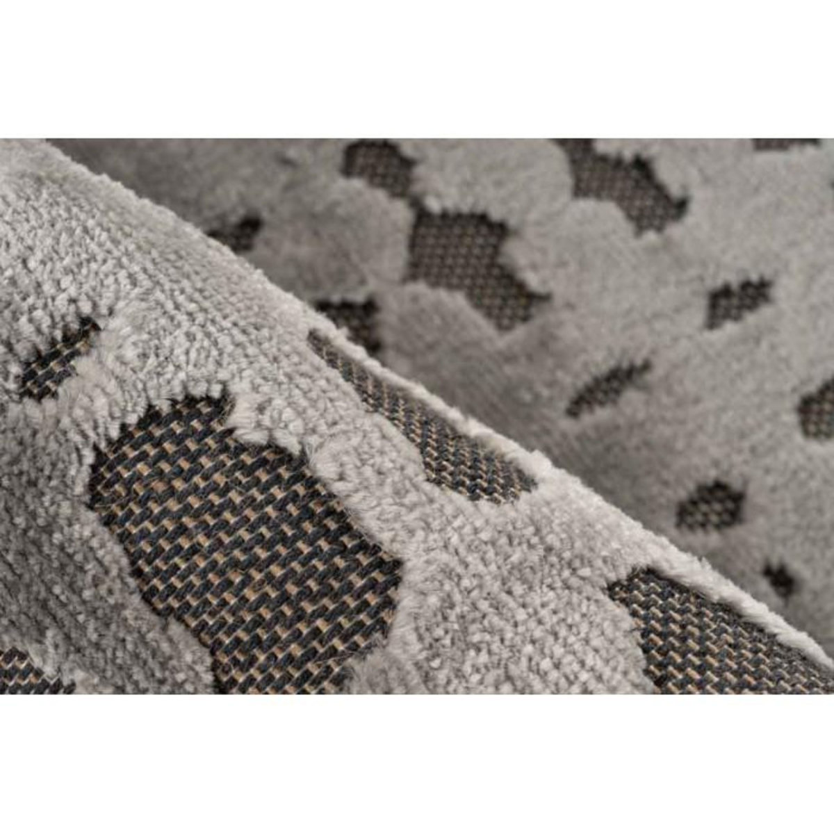 Paris Prix Tapis Tissé à Poils Courts Rétro  Madita  Gris