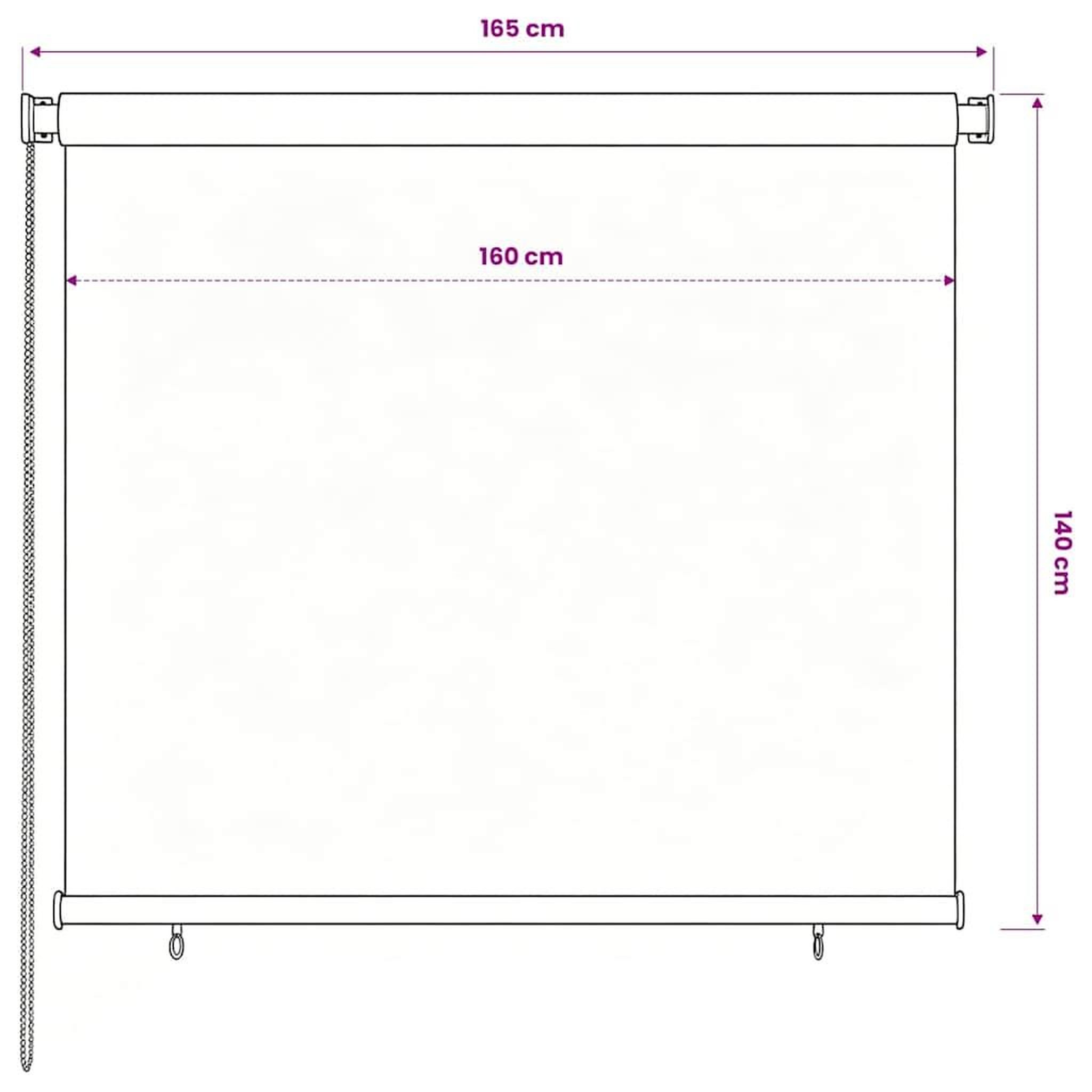 Voir la diapositive 6 : VIDAXL Store roulant d'exterieur 165 (l) x 140 (h) cm hdpe marron