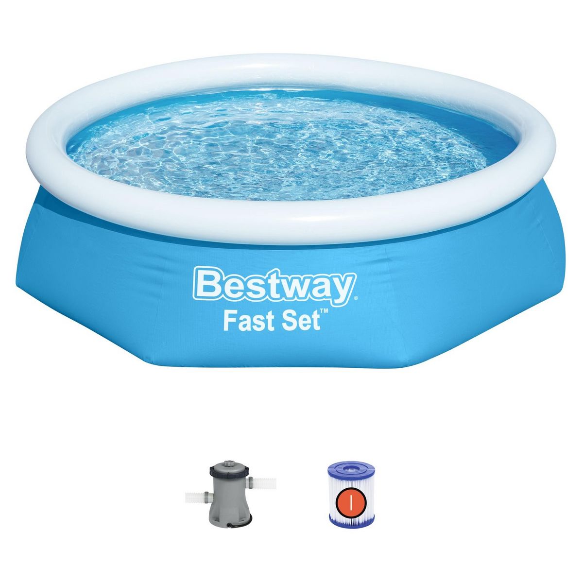 BESTWAY Piscine autoportée ronde 244x61cm Fast Set&trade;