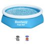 Voir la diapositive 6 : BESTWAY Piscine autoportée ronde 244x61cm Fast Set&trade;