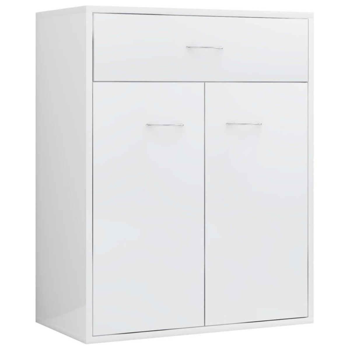 VIDAXL Buffet Blanc brillant 60x30x75 cm Bois d'ingenierie