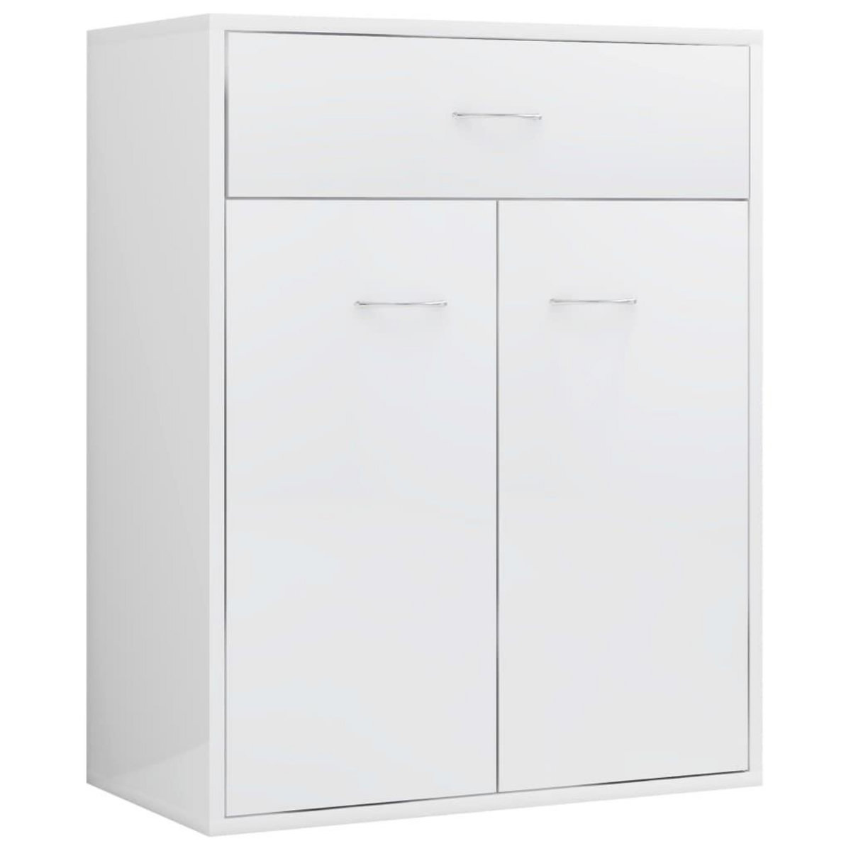 VIDAXL Buffet Blanc brillant 60x30x75 cm Bois d'ingenierie