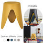 Voir la diapositive 6 : The Home Deco Factory Tabouret d'appoint empilable Emma - Jaune
