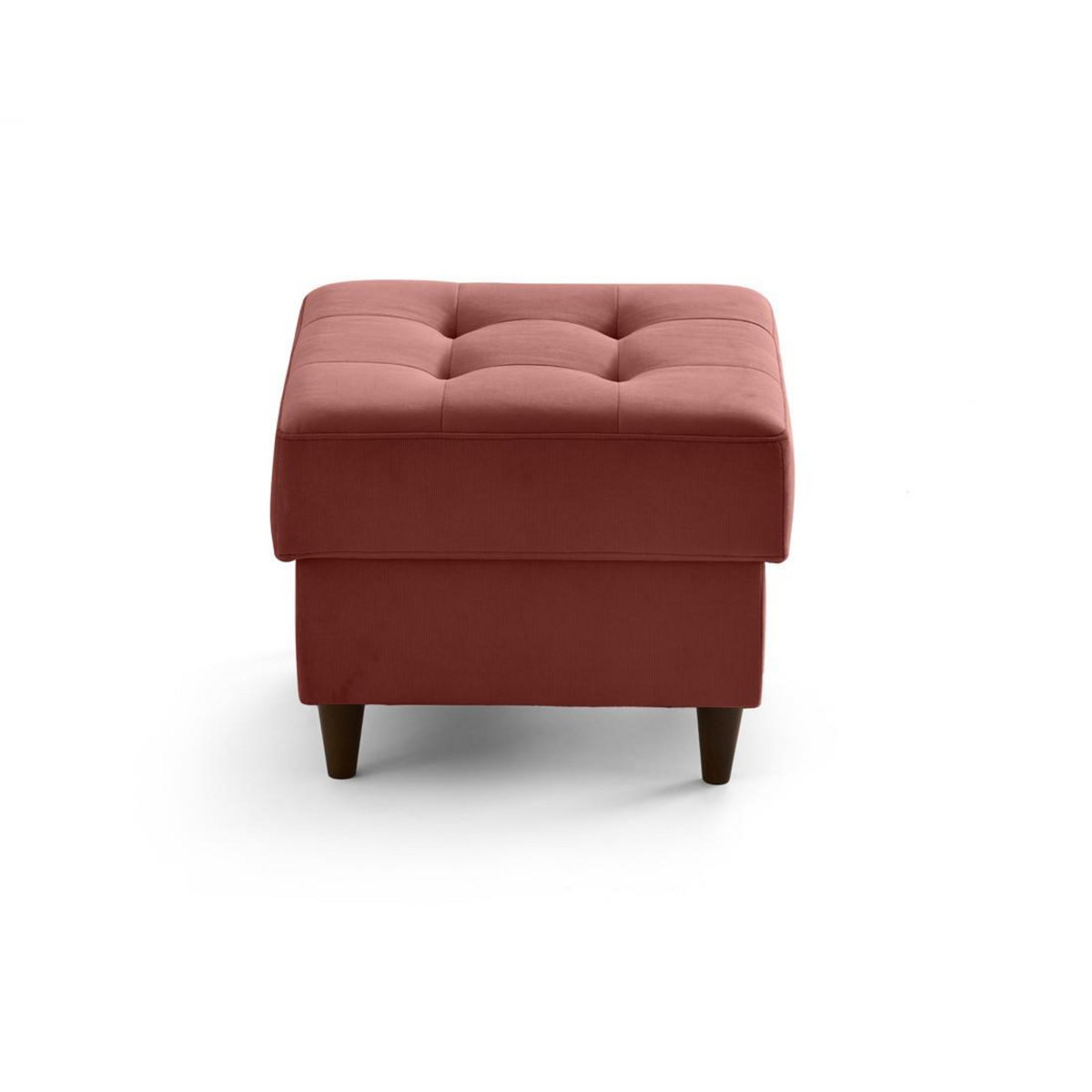LISA DESIGN Anna - pouf en velours - pieds en bois