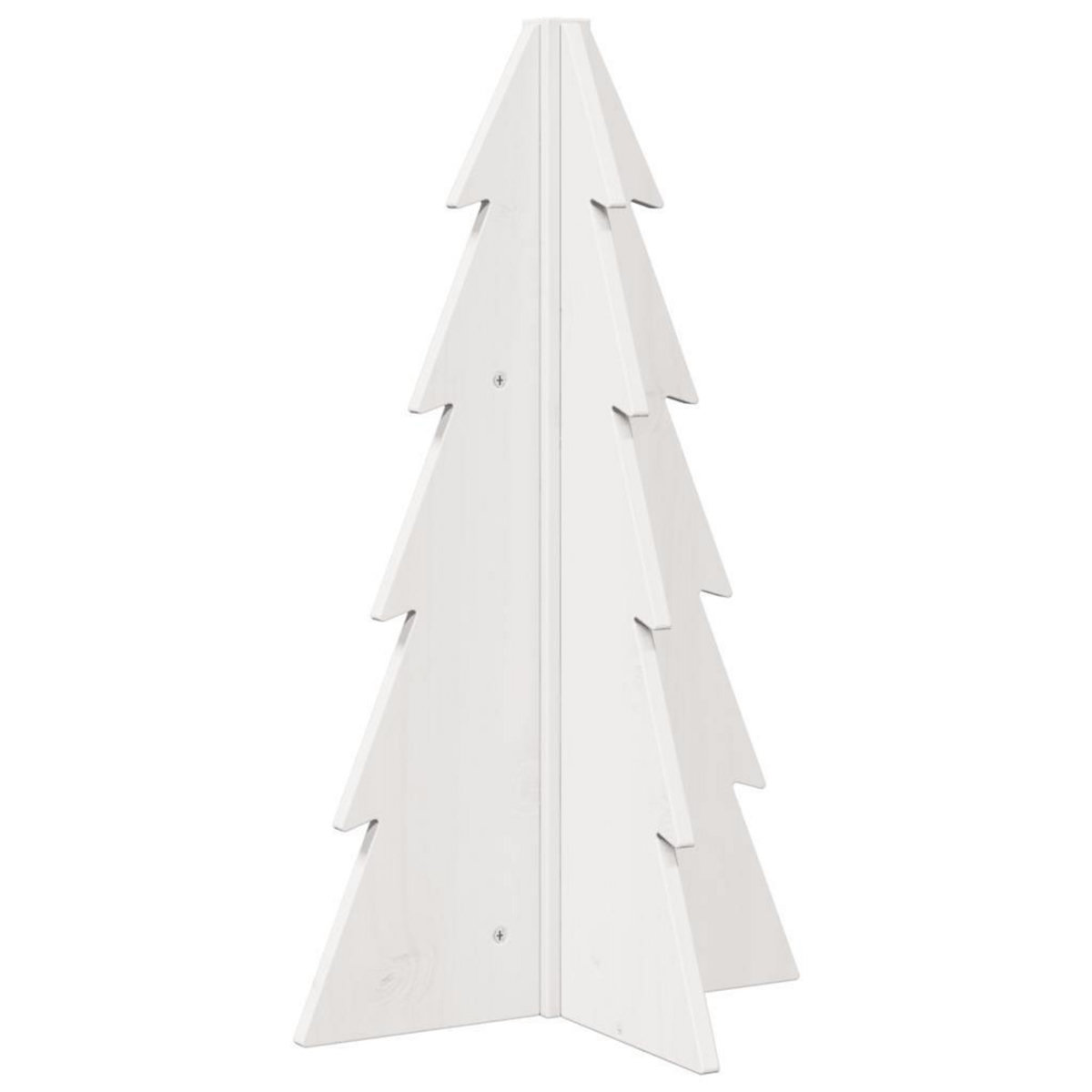 VIDAXL Arbre de Noël en bois pour decoration blanc 69,5 cm pin massif