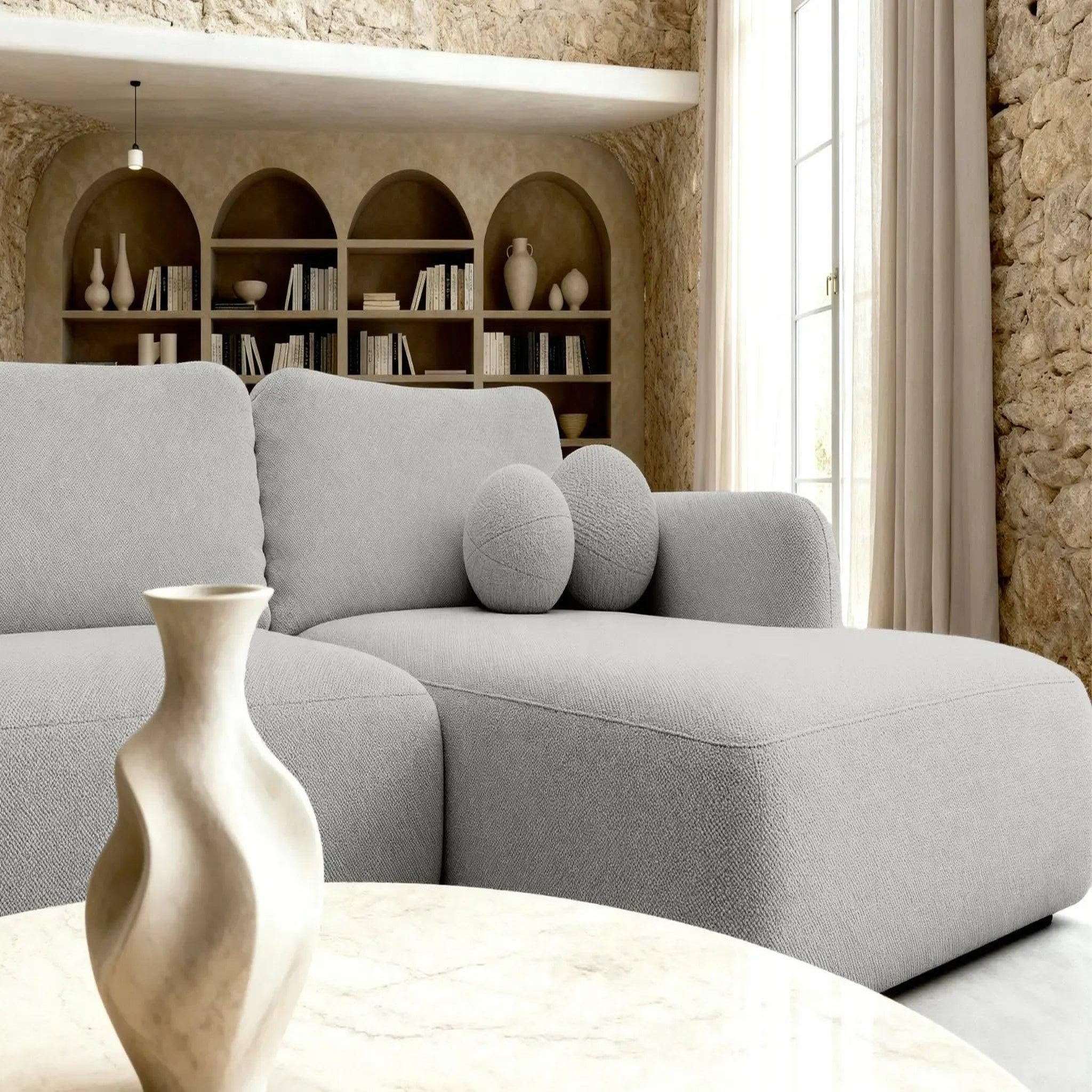 Voir la diapositive 4 : CASANOVA PARIS Gigi - canapé d'angle convertible tissu bouclette
