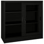 Voir la diapositive 5 : VIDAXL Armoire a portes coulissantes Noir 90x40x90 cm Acier