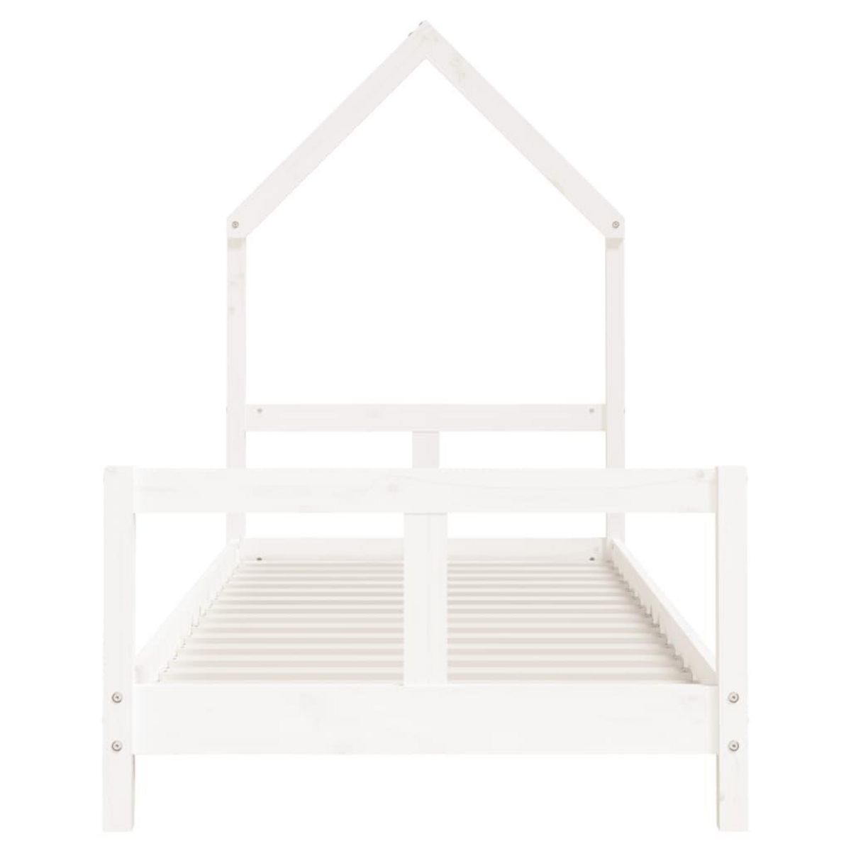 VIDAXL Cadre de lit pour enfants blanc 80x200 cm bois de pin massif