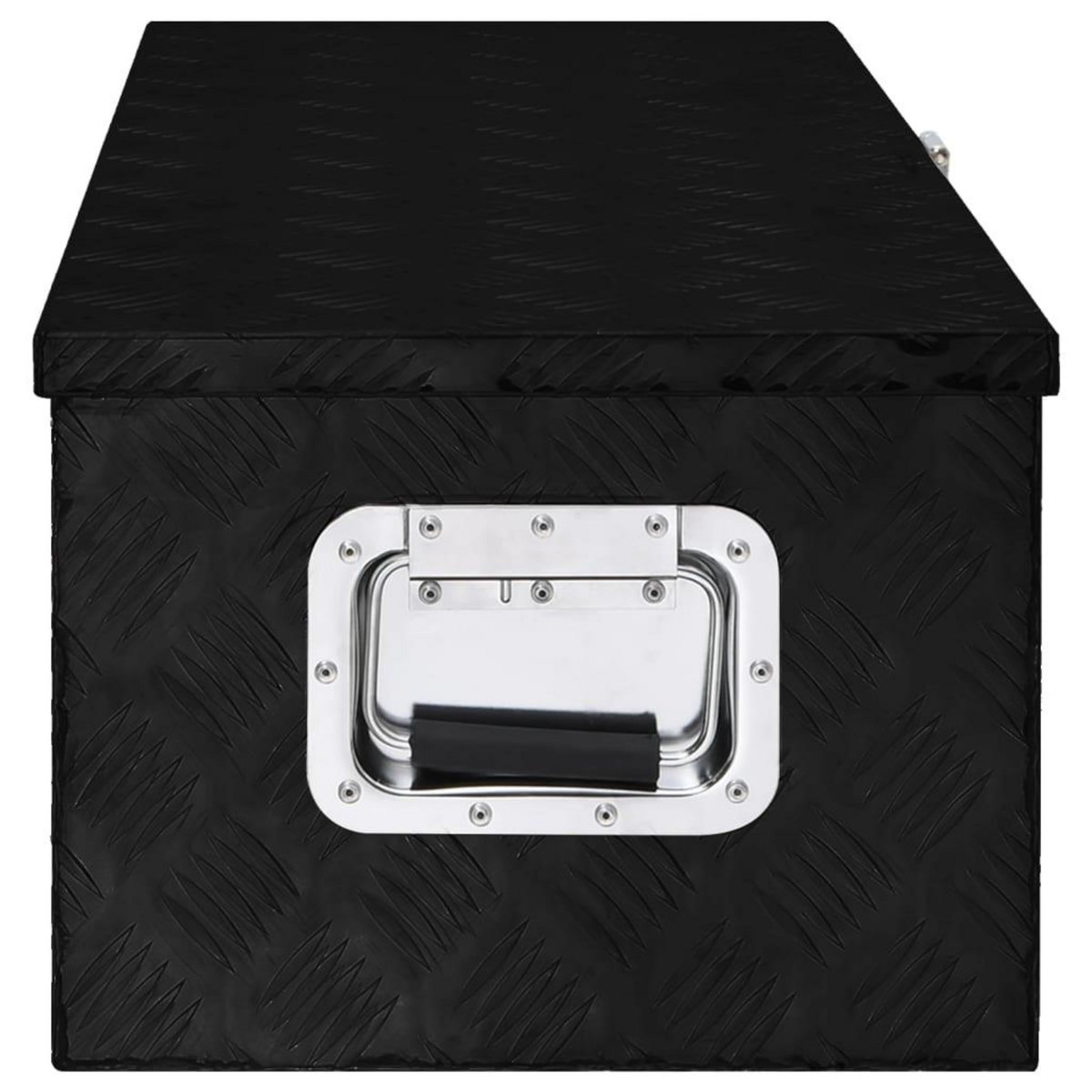 VIDAXL Boîte de rangement Noir 80x39x30 cm Aluminium