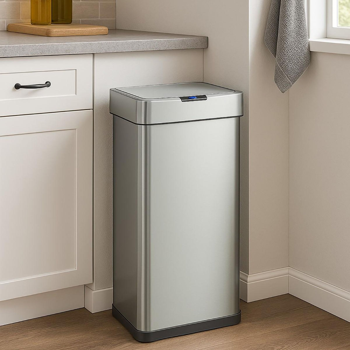 Kitchen move Poubelle automatique inox argent 90l - bat-m180