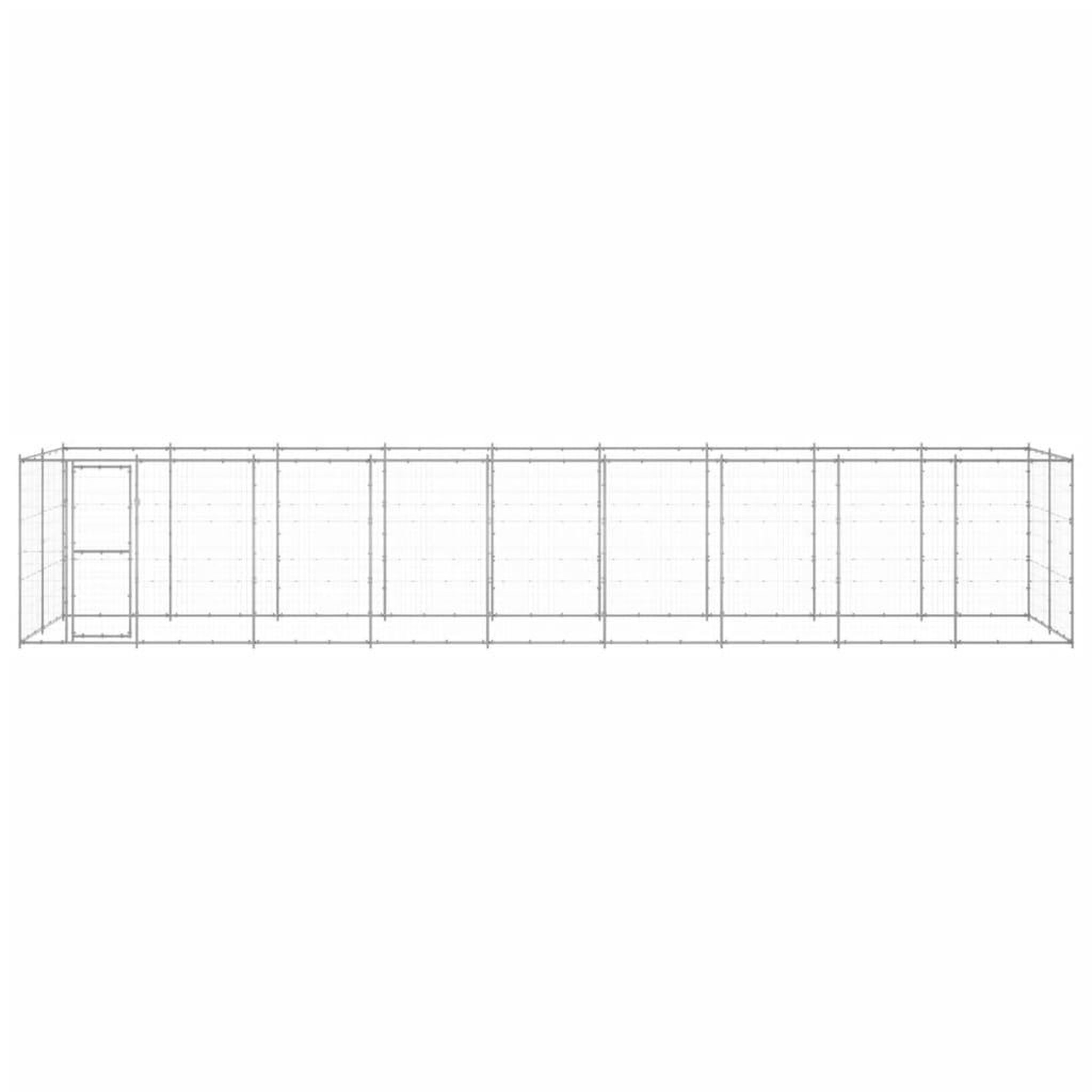 Voir la diapositive 2 : VIDAXL Chenil exterieur Acier galvanise 21,78 m²