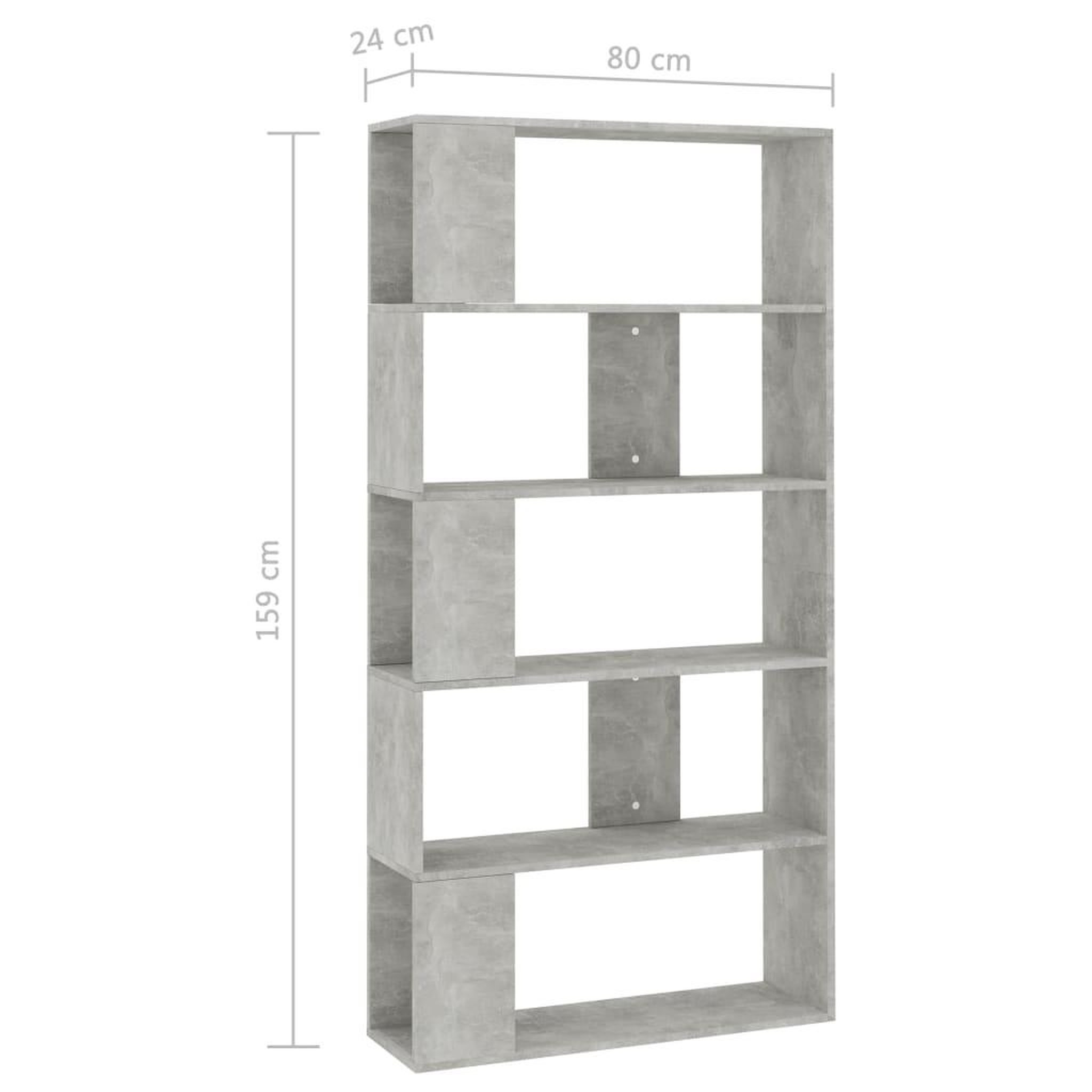 Voir la diapositive 6 : VIDAXL Bibliotheque/Separateur de piece Gris beton Bois d'ingenierie