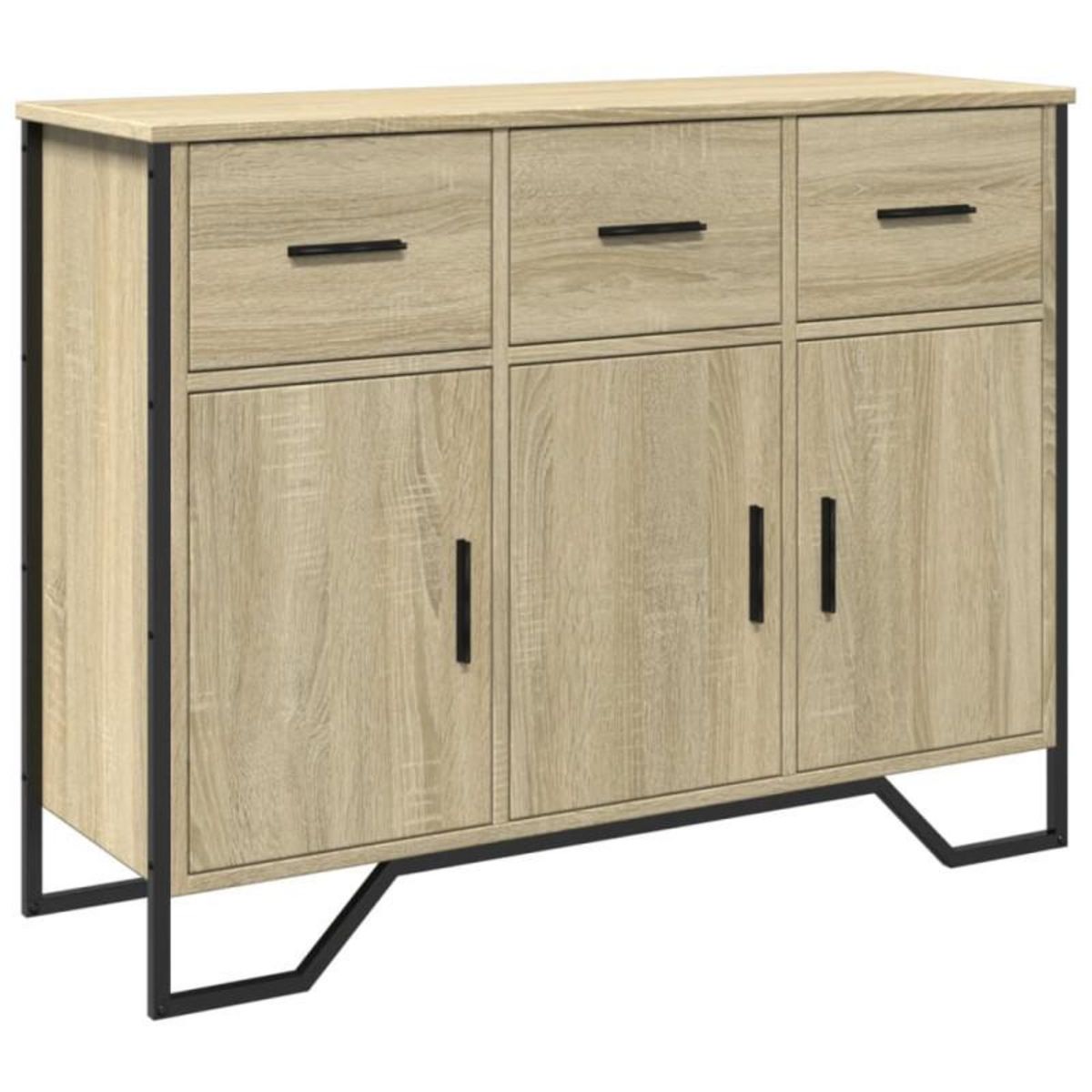 VIDAXL Buffet chêne sonoma 97x32,5x74,5 cm bois d ingénierie