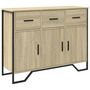 Voir la diapositive 2 : VIDAXL Buffet chêne sonoma 97x32,5x74,5 cm bois d ingénierie