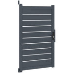 ID MARKET Portillon 100x160 cm en aluminium ajouré gris anthracite