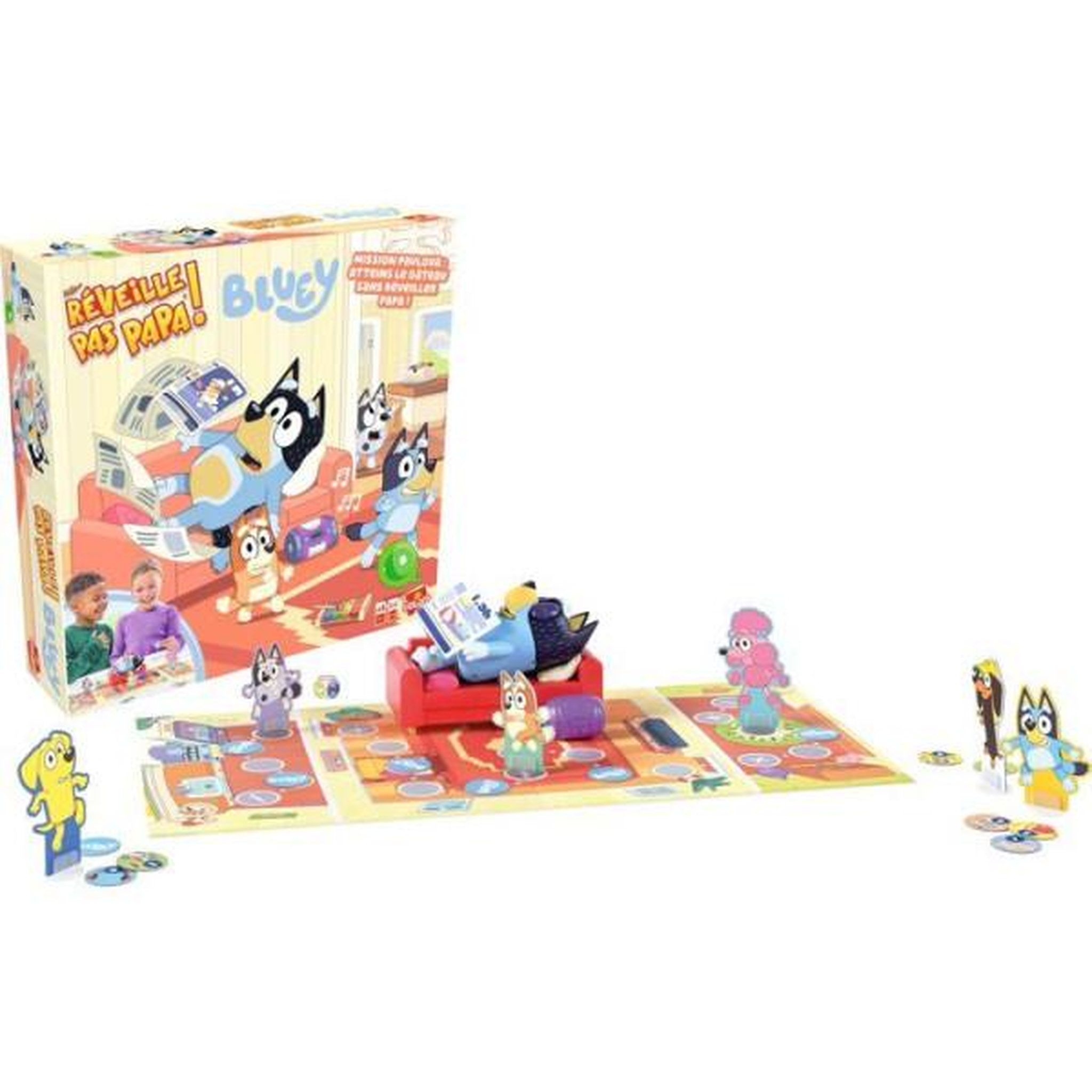 Voir la diapositive 4 : GOLIATH Réveille pas papa Bluey - jeu de société - GOLIATH - suspense et hasard