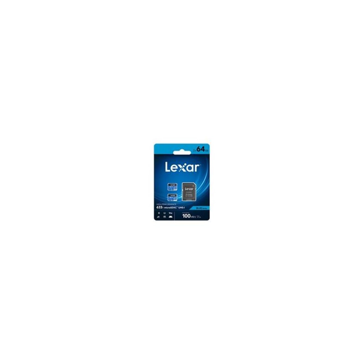 Lexar Carte mémoire micro SD Lexar PACK 2 64GO 633X