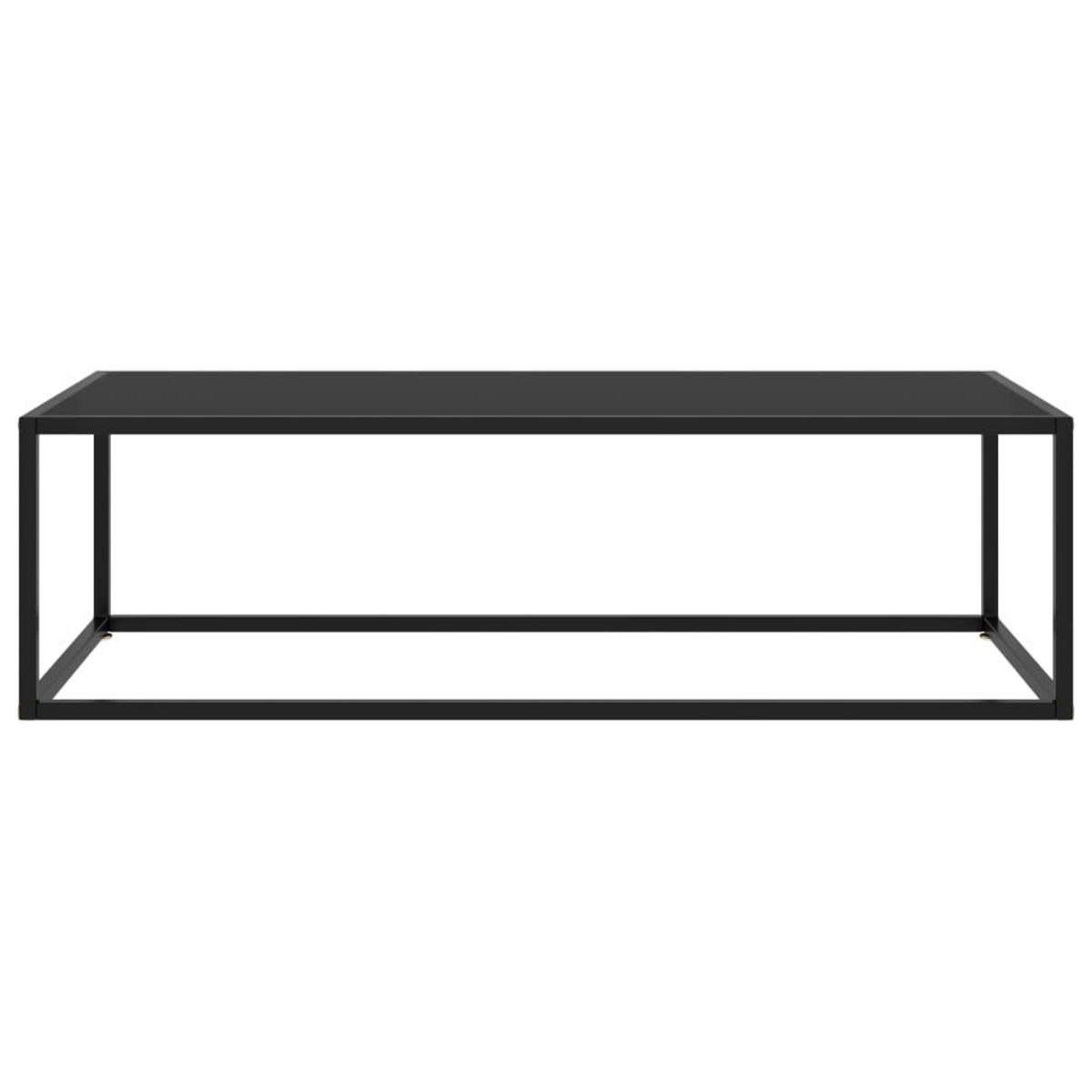 VIDAXL Table basse Noir avec verre noir 120x50x35 cm