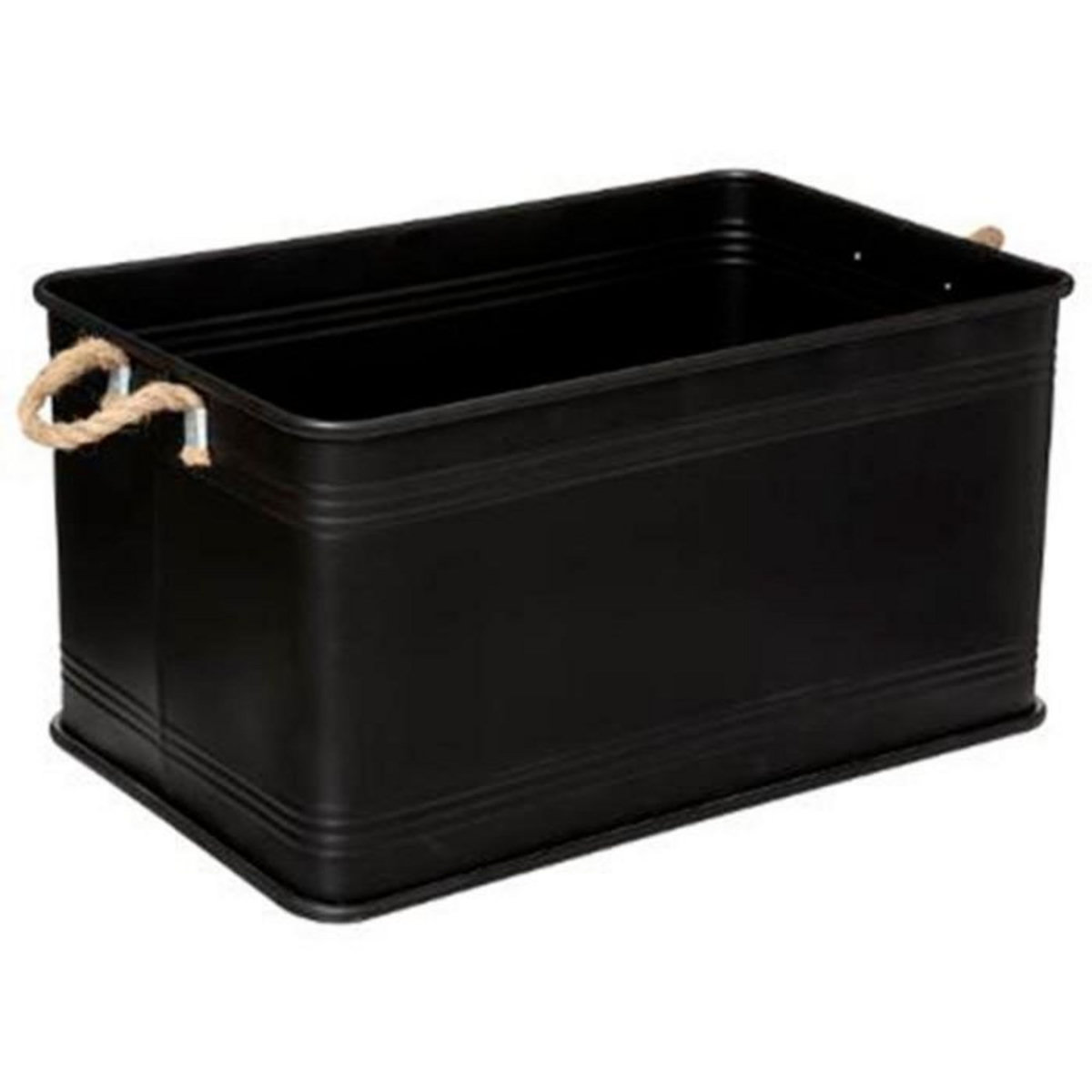 ATMOSPHERA Lot de 3 Malles Design en Métal  Cuba  60cm Noir