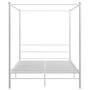 Voir la diapositive 4 : VIDAXL Cadre de lit a baldaquin sans matelas blanc 160x200 cm metal