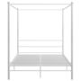 Voir la diapositive 4 : VIDAXL Cadre de lit a baldaquin sans matelas blanc 160x200 cm metal