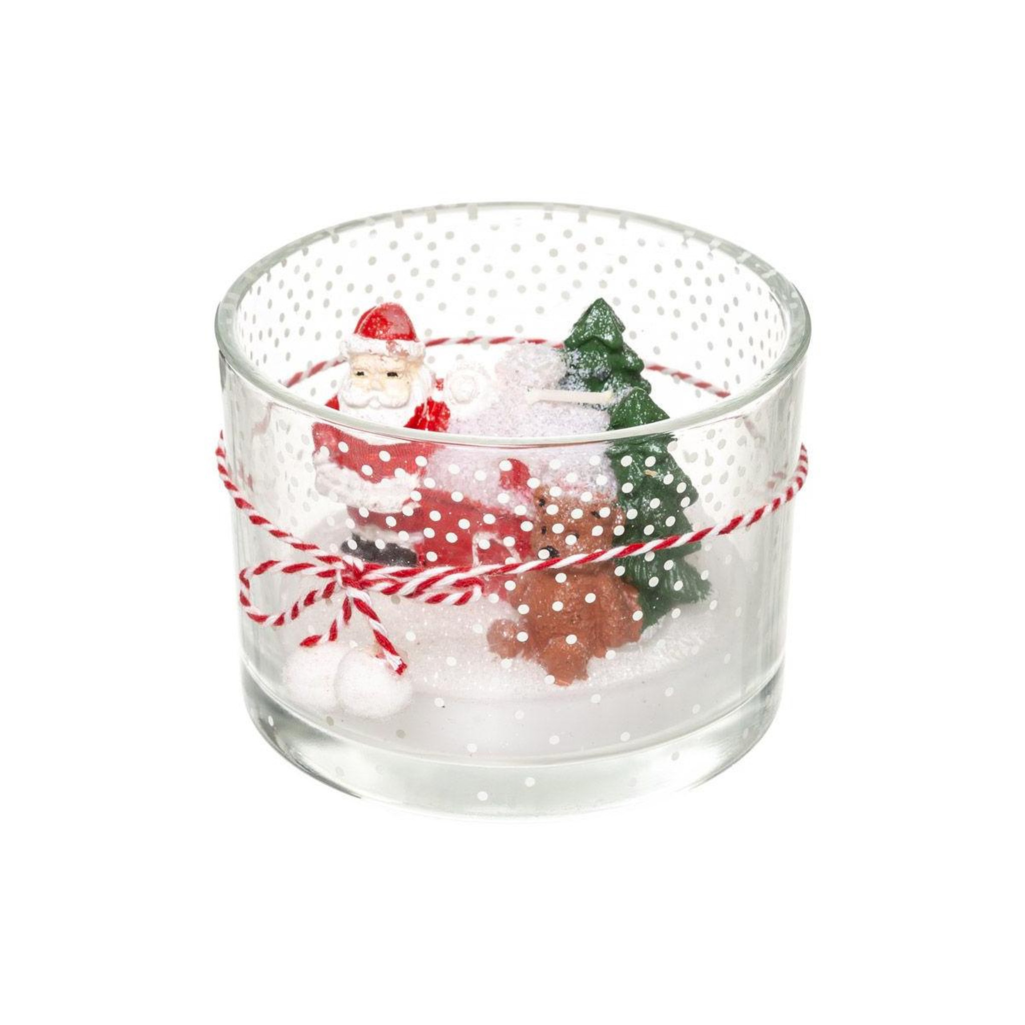 FEERIC LIGHT & CHRISTMAS Bougie déco  paysage de noël  11cm blanc