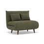 Voir la diapositive 2 : BEST MOBILIER Lumi - banquette convertible clic-clac 1 place en velours côtelé