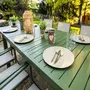 JARDILINE Table de jardin extensible - 8/10 places - Aluminium - Kaki - SANTORIN