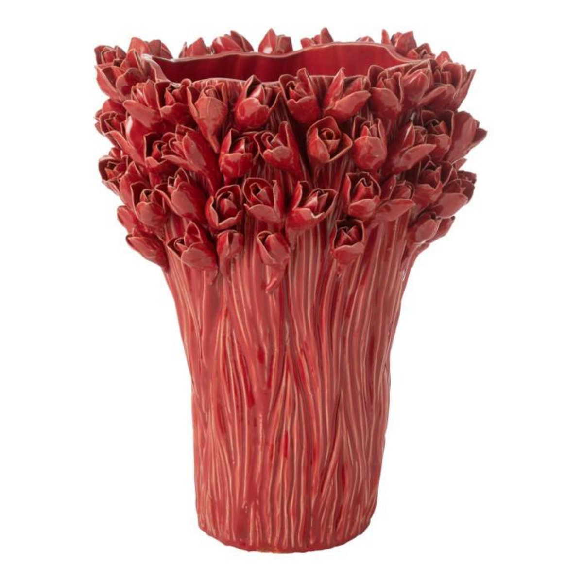 Paris Prix Vase Déco en Grès  Ambrosia  43cm Rouge