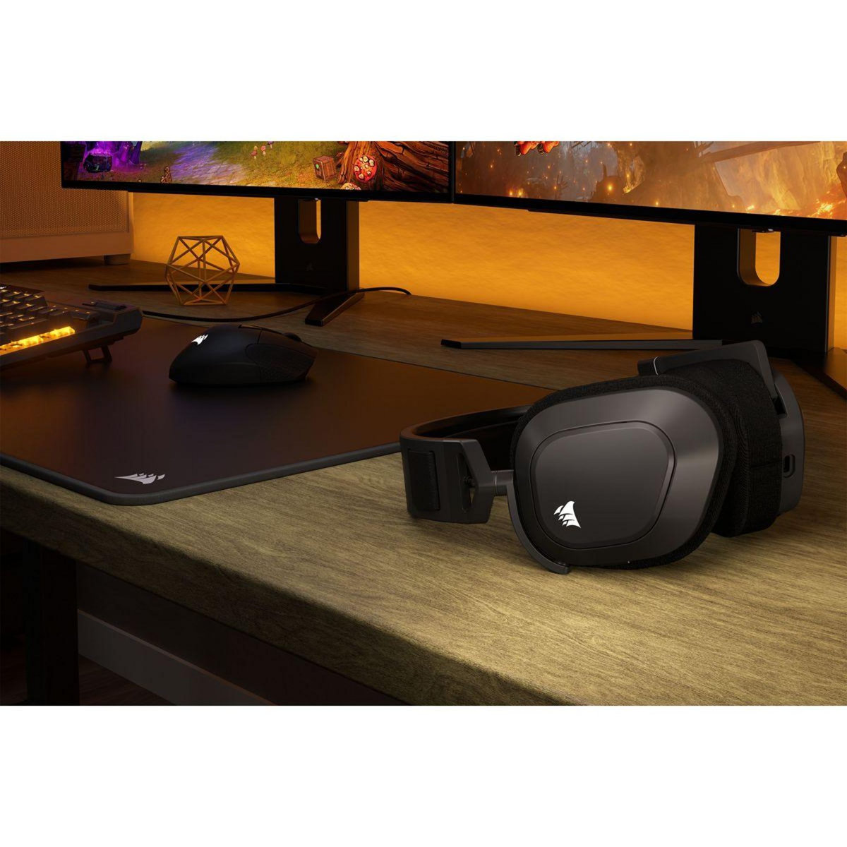 Corsair Casque gamer HS80 MAX Wireless Steel Gray